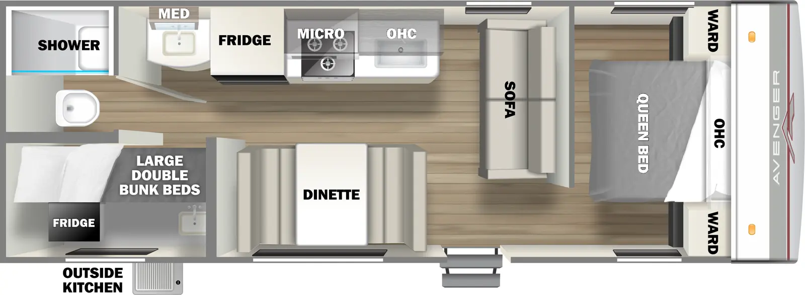 Avenger 26BK Floorplan